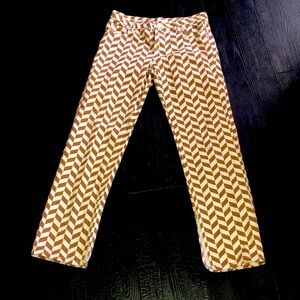 Pacsun Low Rise Straight Chevron‎ Print Jeans size 25 Leg slits